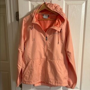 Columbia Coral Peach Hooded Windbreaker Jacket